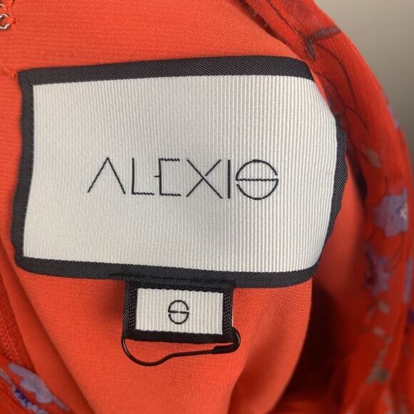 Alexis Jumpsuit Size Small Orange Floral Janina Drawstring Waist Halter - Picture 7 of 8